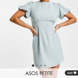 Mint green mini backless dress